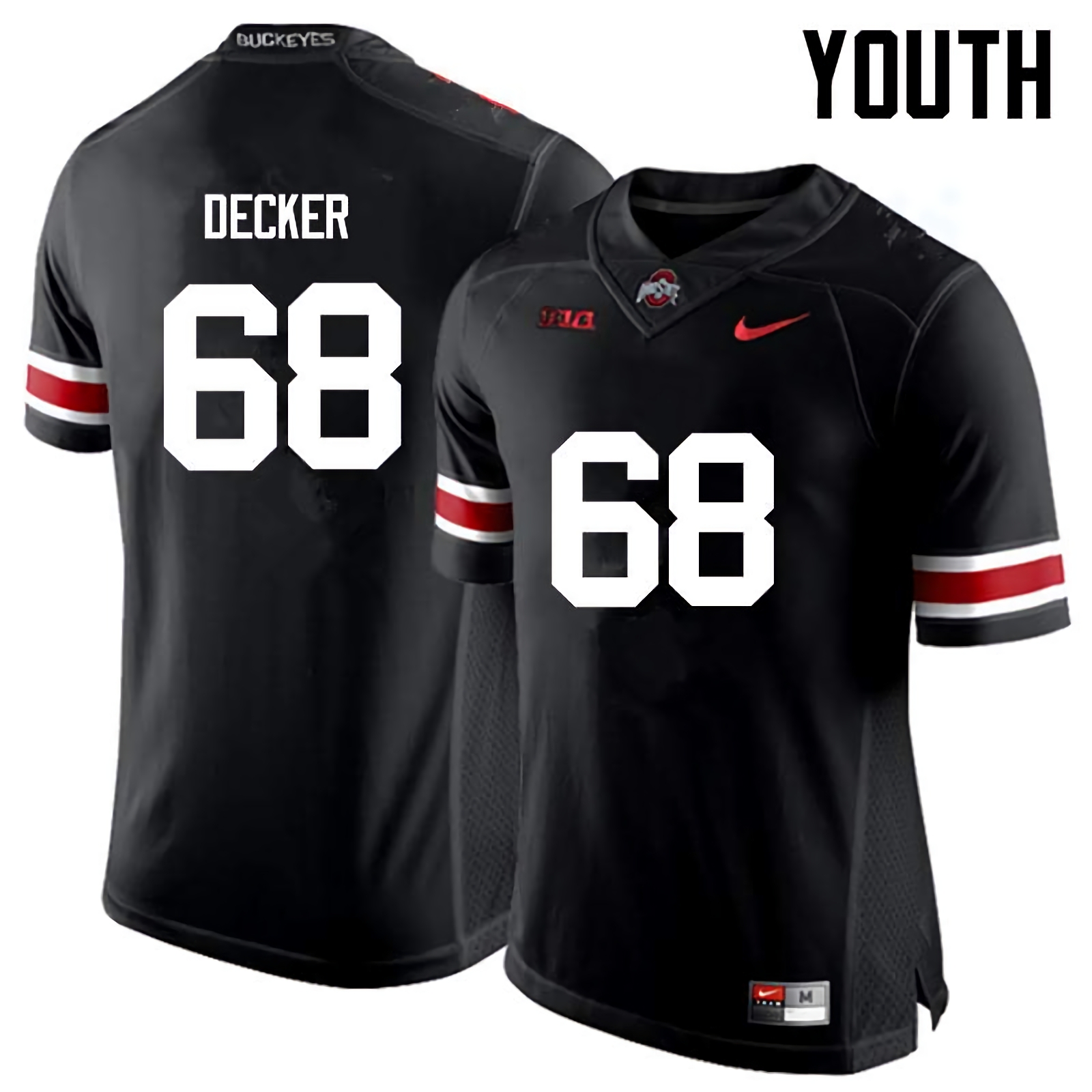 Taylor Decker Ohio State Buckeyes Youth NCAA #68 Nike Black College Stitched Football Jersey HTR7356PC